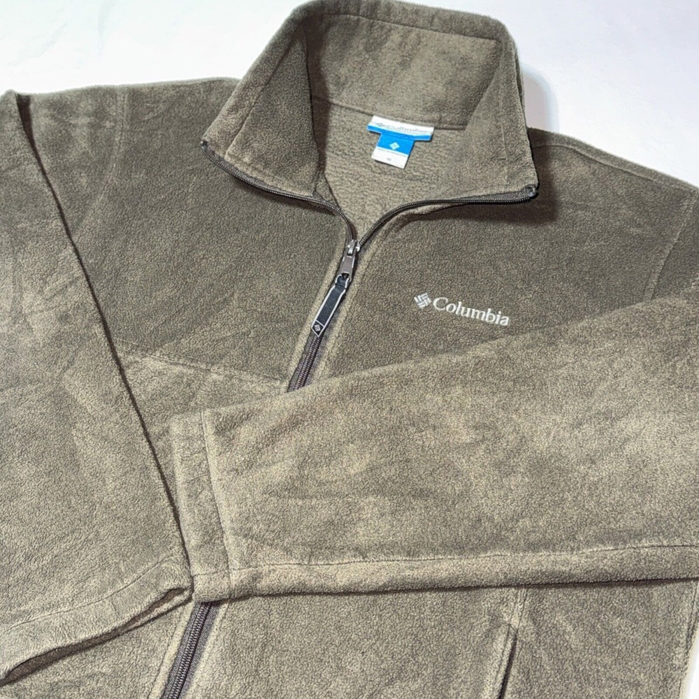 Columbia Steens Mountain Fleece Jacket Mens Medium Brown Full Zip Outdoor Hiking